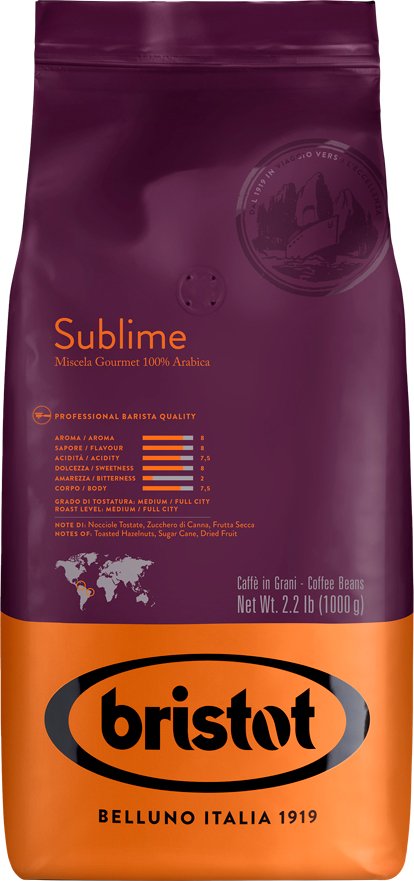 

Кофе Bristot Sublime Arabica зерновой 1кг