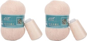 Набор пряжи для вязания ХоббиБум Пух норки H888 50 г 340 м (ванильный розовый)