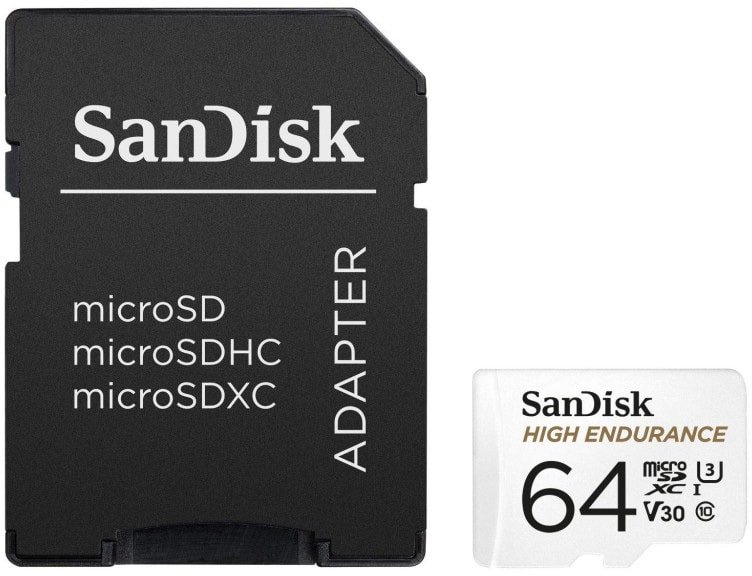 

Карта памяти SanDisk High Endurance microSDXC SDSQQNR-064G-GN6IA 64GB (с адаптером)