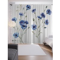 Комплект штор JoyArty Фон с васильками p_62523 (145x265)