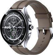 Watch 2 Pro (серебристый, с коричневым кожаным ремешком, международная версия)