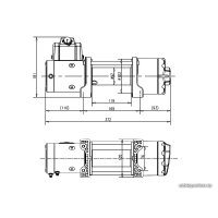 Лебедка автомобильная T-max ATW Pro 4500 синтетика