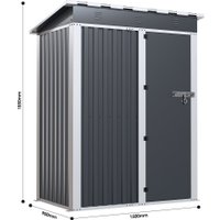  Спстрим с односкатной крышей 1850*1500*900 мм (серый)