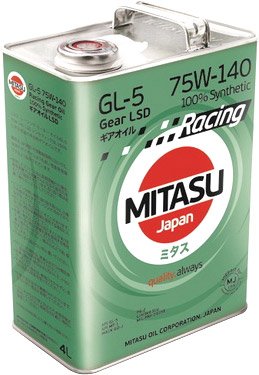 

Трансмиссионное масло Mitasu MJ-414 RACING GEAR OIL GL-5 75W-140 LSD 100% Synthetic 4л