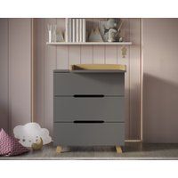 Детский комод Incanto Anniken LUX 800/3 PK-0087/9 (графит/бук)