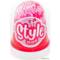 Слайм Lori Style Slime С шариками и ароматом клубники Сл-022 (розовый)