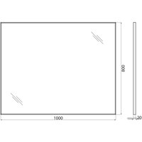  BelBagno Зеркало SPC-AL-1000-800 Nero