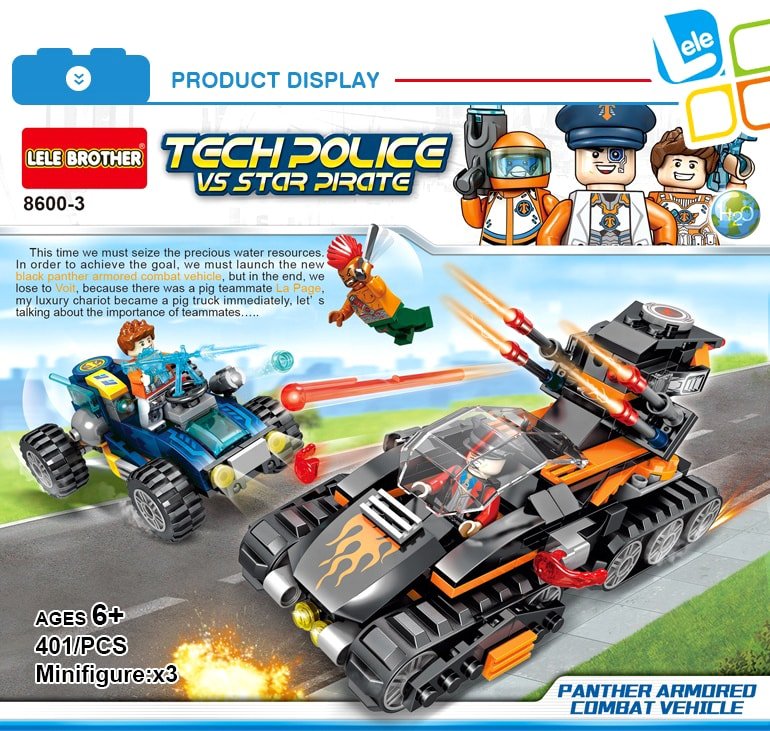 

Конструктор Lele Brother 8600-3 Tech Police vs Star pirate