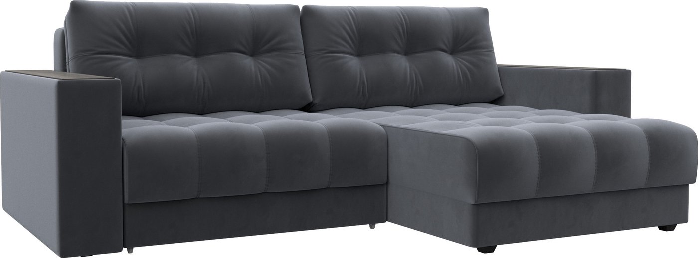 

Угловой диван Лига диванов Лига-049 НПБ универсальный 128458 (велюр Seven 17 серый)