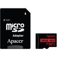 Карта памяти Apacer microSDHC AP32GMCSH10UB-R 32GB (с адаптером)