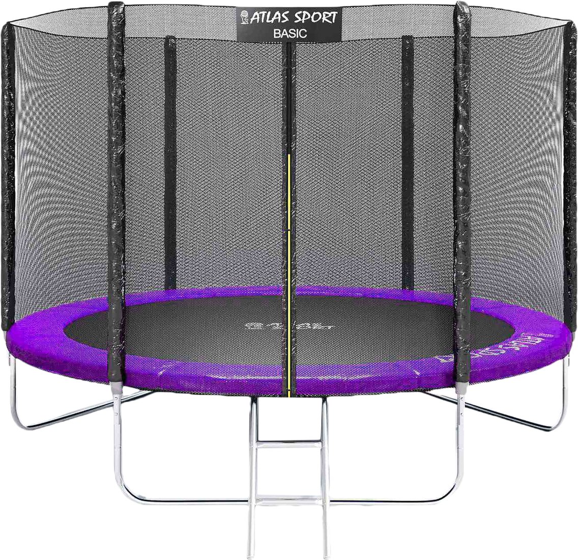 

Батут Atlas Sport 252 см - 8ft Basic (с лестницей, внешняя сетка, сливовый)