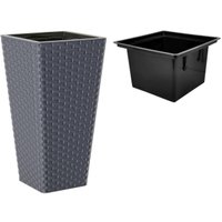Кашпо Form-Plastic Rattana Slim FP-3900-014 (антрацитовый)