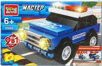 Конструктор Город мастеров Полицейская машина 2в1 30089-JS (47эл)