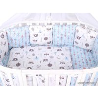 Бампер в кроватку Amarobaby Индейцы (12 подушек, серый/голубой)