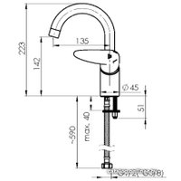 Смеситель Rubineta Static-33 (S) A30S08