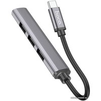 USB-хаб Hoco HB26 USB Type-C (серый)