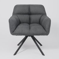 Интерьерное кресло AksHome Virginia (темно-серый MQ001-5/черный)