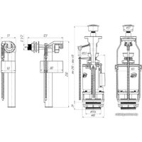 Комплект арматуры Ани Пласт WC3050M