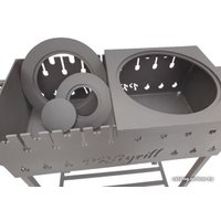 Мангал для дачи Progrill Техас вуд XL на колесах (4 мм)