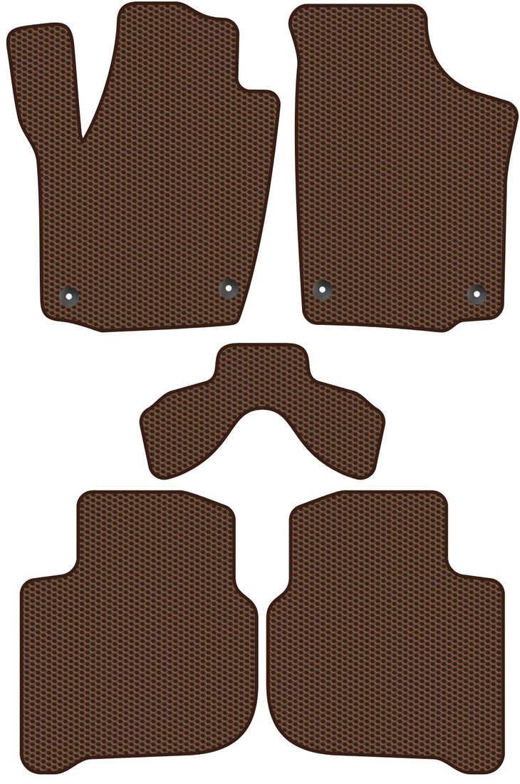 

Комплект ковриков для авто Alicosta Volkswagen Polo VI (лифтбек / MK6) 2020 - Н.В. (коричневый, сота)