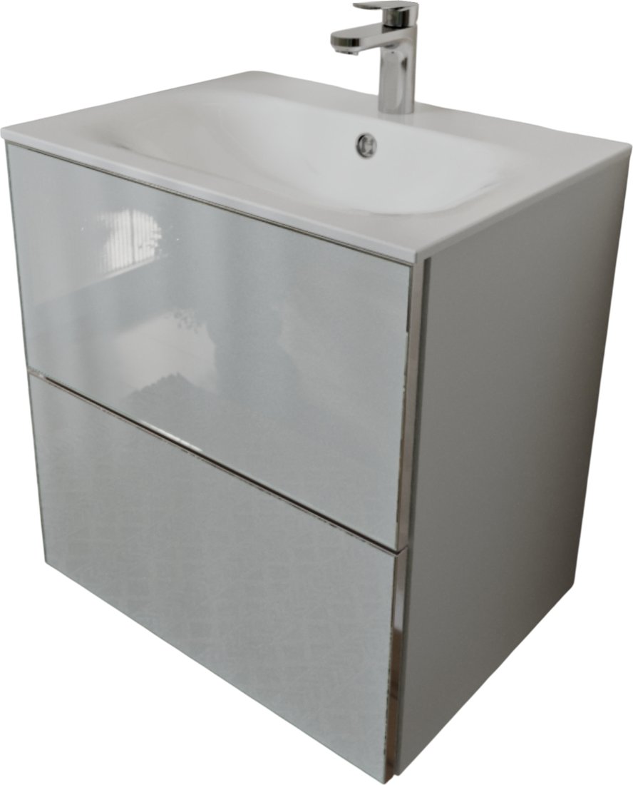 MebelVann Тумба с умывальником Вега 60x62x45 с 2 ящиками VEG10602900301OSL (белый)