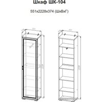 Шкаф-пенал SV-Мебель МС Александрия ШК-104 (сосна санторини светлый)