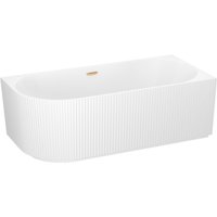 Ванна Wellsee Festive Fox 170x80 28730604R (пристенная ванна (правая) белый глянец, экран, ножки, сифон-автомат золото)