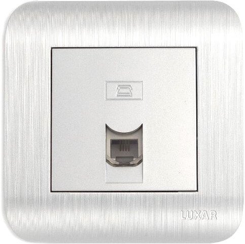 

Розетка телефонная Luxar Deco RJ-11 10.048.03 (серебристый)
