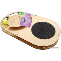 Игрушка для кошек Glory Life Овал с шариками и площадкой из ковра 147263