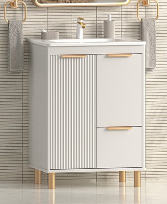 Brevita Тумба с умывальником Risacca Crema 60 RIS-06060-0342Я+B-OND060-01 (серый кашемир)