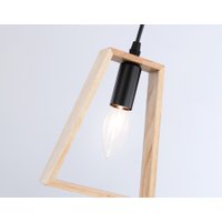 Подвесная люстра Ambrella light Traditional TR80497 BK/LW (черный/светлое дерево)