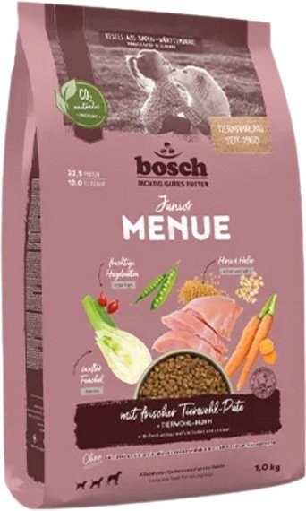 

Сухой корм для собак Bosch Menue Junior Turkey + Oats & Millet 1 кг