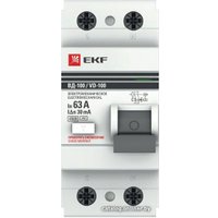 Устройство защитного отключения EKF PROxima ВД-100 2P 63А 30мА elcb-2-63-30-em-pro в Лиде