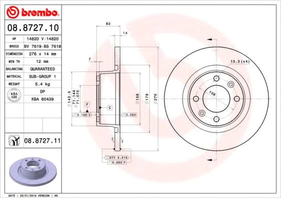 

Brembo 08872710