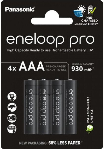 Аккумулятор Panasonic Eneloop Pro AAA BK-4HCDE/4CP (4 шт)