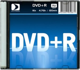 DVD+R диск Data Standard 4.7Gb 16x 13420-DSDRP04S (1 шт.)