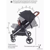 Коляска прогулочная «книга» Rant Mowbaby Tandem MB170 (black)