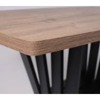 Кухонный стол Listvig Kameron раздвижной 160-205x90 (дуб веллингтон/черный)