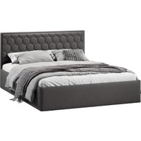 Кровать Трия Порто универсальная с ПМ и заглушиной 140x200 (велюр графит)