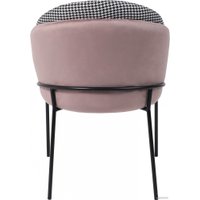 Стул AksHome Oswald (пыльная роза, велюр HLR-25/гусиная лапка/черный)