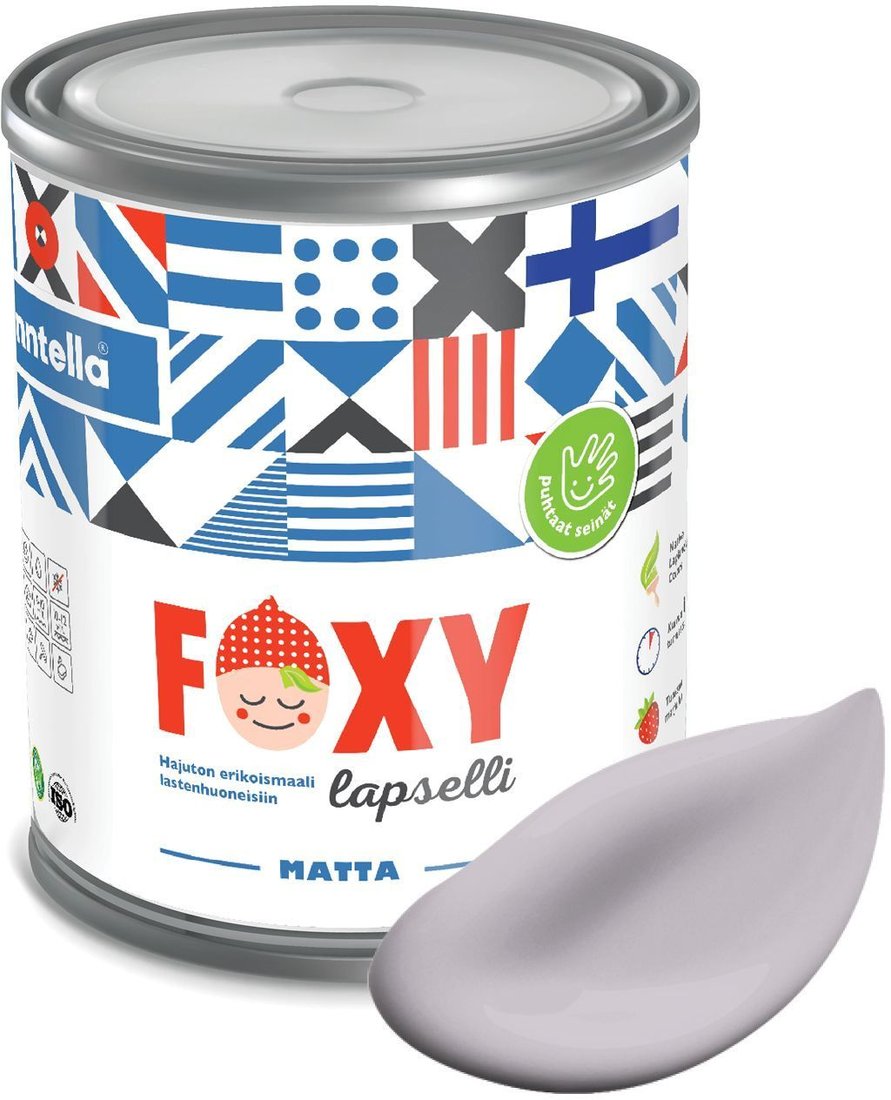 

Краска Finntella Foxy Lapselli Matte Kuu F-50-1-1-FL236 0.9 л (серый)