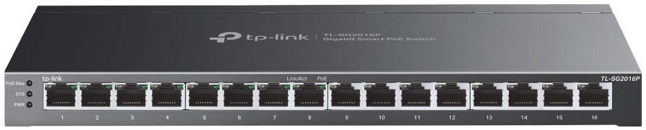 

Настраиваемый коммутатор TP-Link TL-SG2016P
