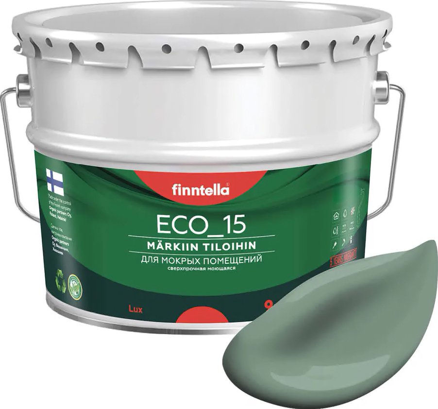 

Краска Finntella Eco 15 Naamiointi F-10-1-9-FL041 9 л (зеленый хаки)