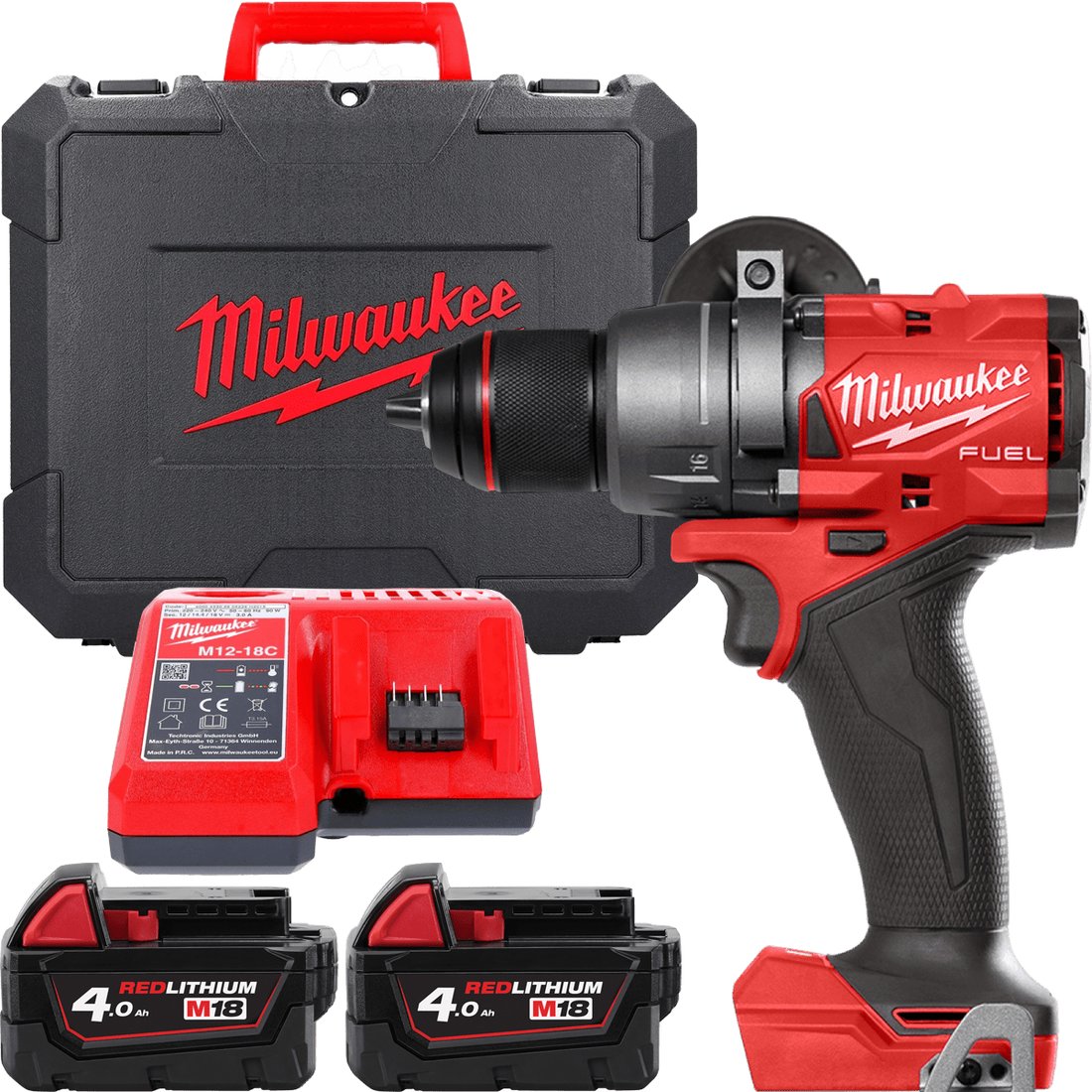 

Ударная дрель-шуруповерт Milwaukee M18 FUEL M18FPD3-402C 4933492473 (с 2-мя АКБ 4 Ач, кейс)