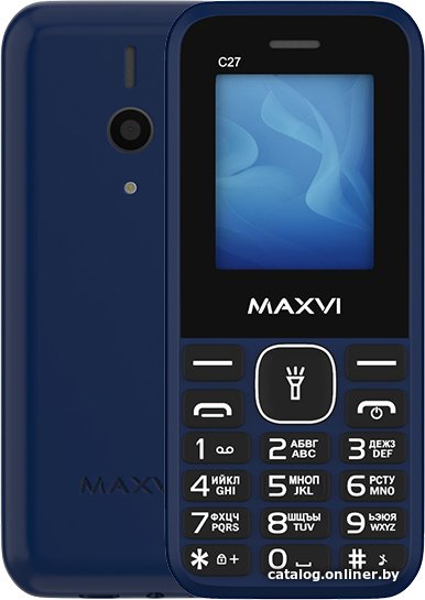 Кнопочный телефон Maxvi C27 (синий)
