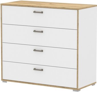 Комод Интерлиния SC-4Ш (дуб золотой-белый платинум)