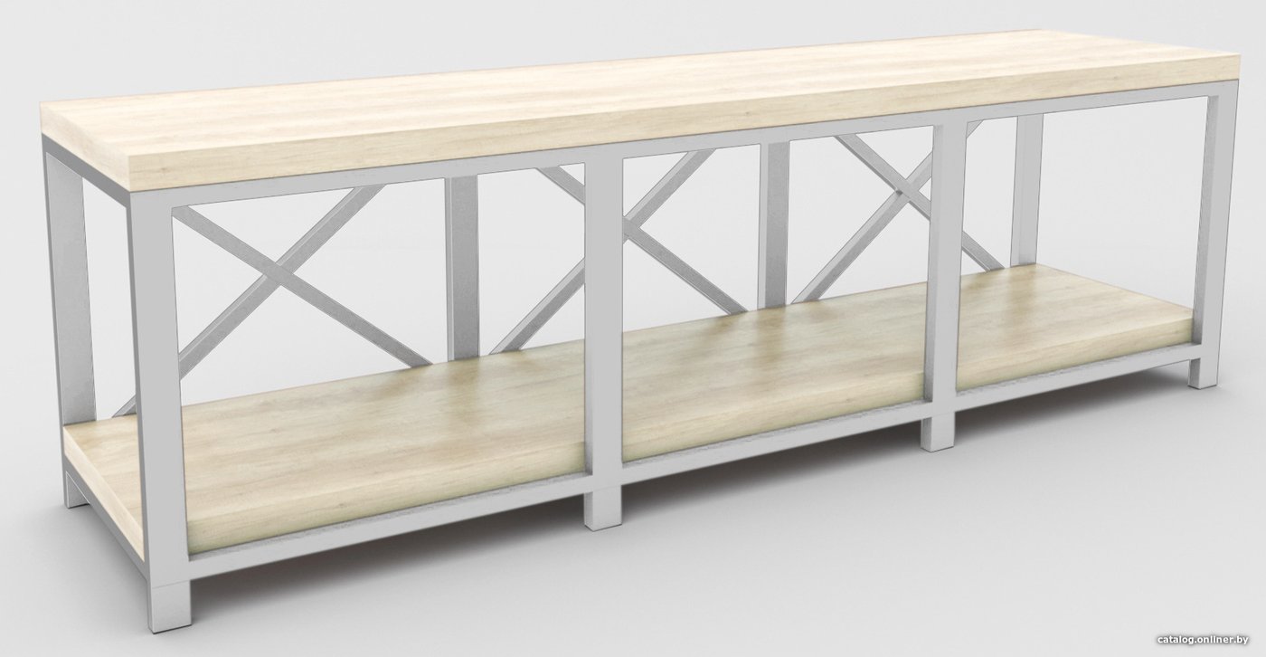 

Тумба Hype Mebel Флорида 150x40 (белый-древесина белая)