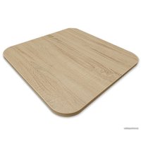 Кухонный стол Sheffilton SHT-TU7-1/60/60 ЛДСП (хром лак/черный/дуб сонома)