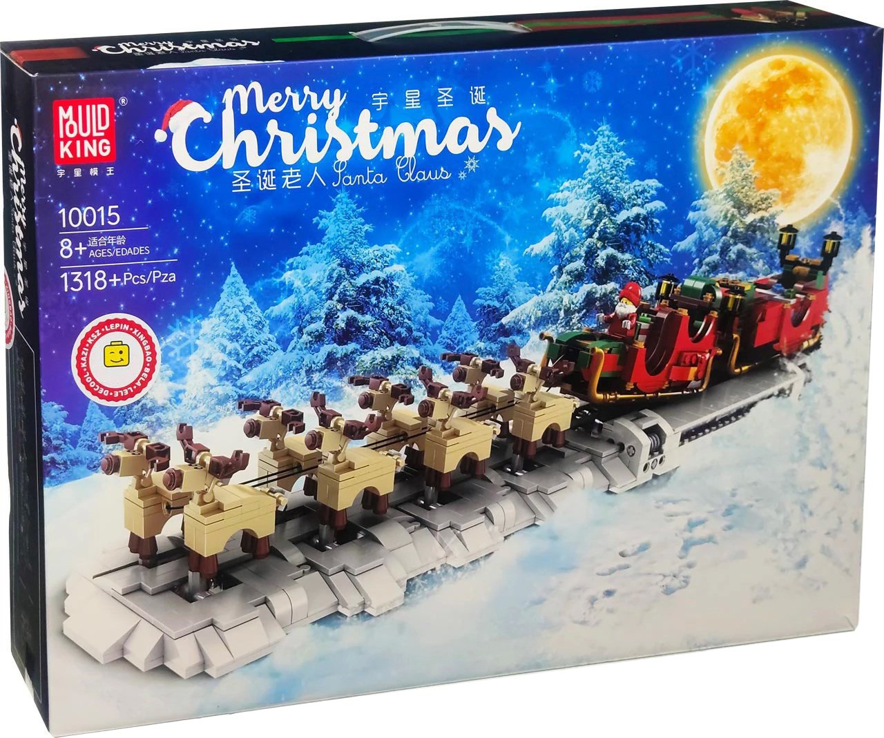 

Конструктор Mould King Merry Christmas 10015 Моторизованные рождественские сани Санты