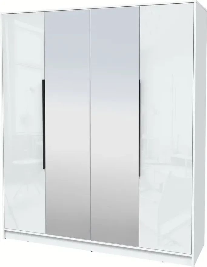 

Шкаф распашной Интерлиния Концепт КТ-Ш4з Глосс (белый платинум/белый глянец)